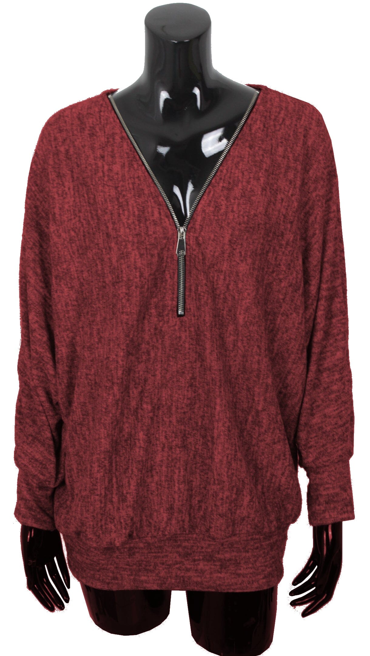 Pull demi Zip Manches Longues pull