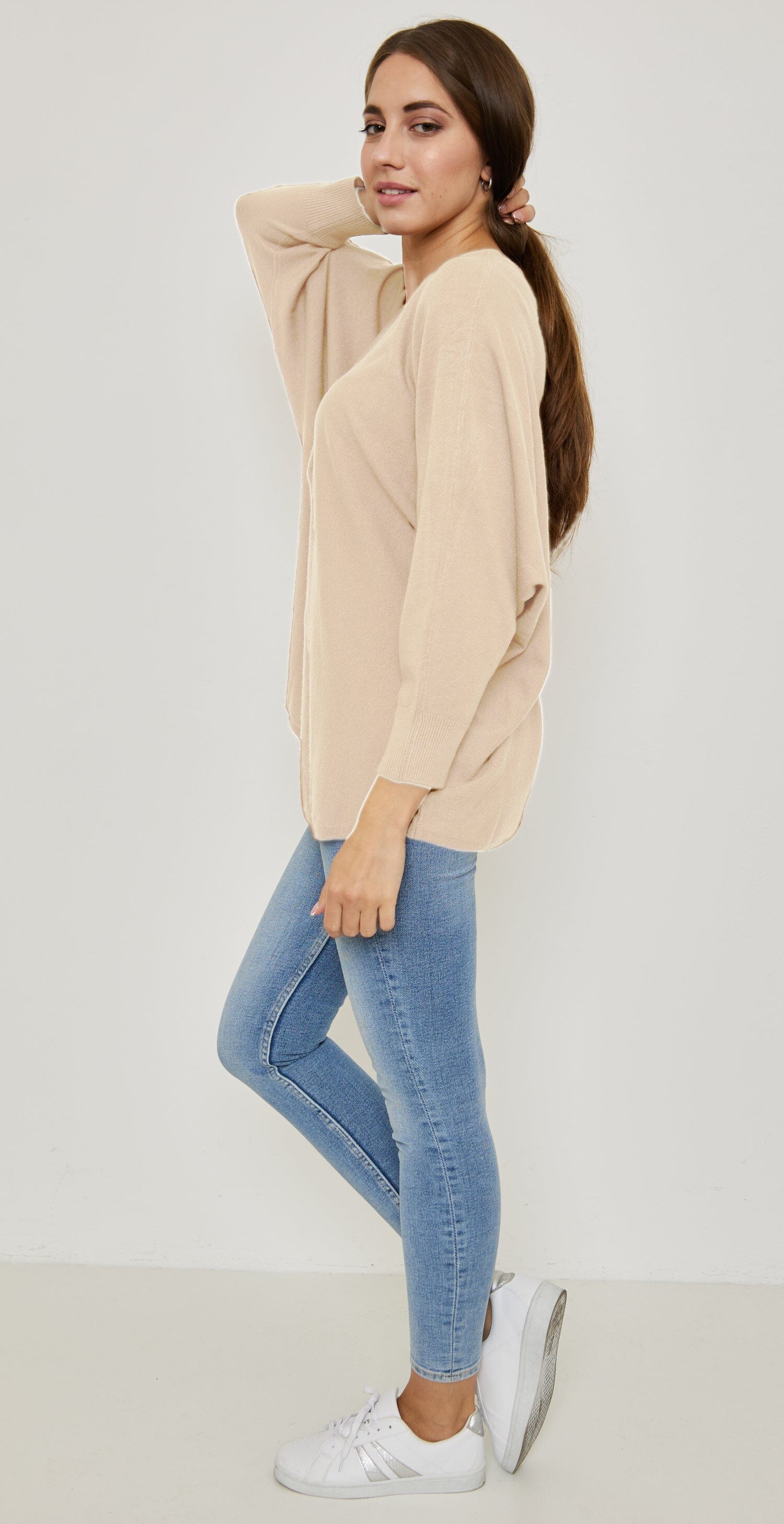 Sweat Zippé Manches Longues Tricots, Grande Taille (Taille Unique 40-48) pull