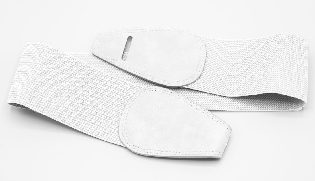 Ceinture OBI en cuire (Blanc) - Femme ceinture
