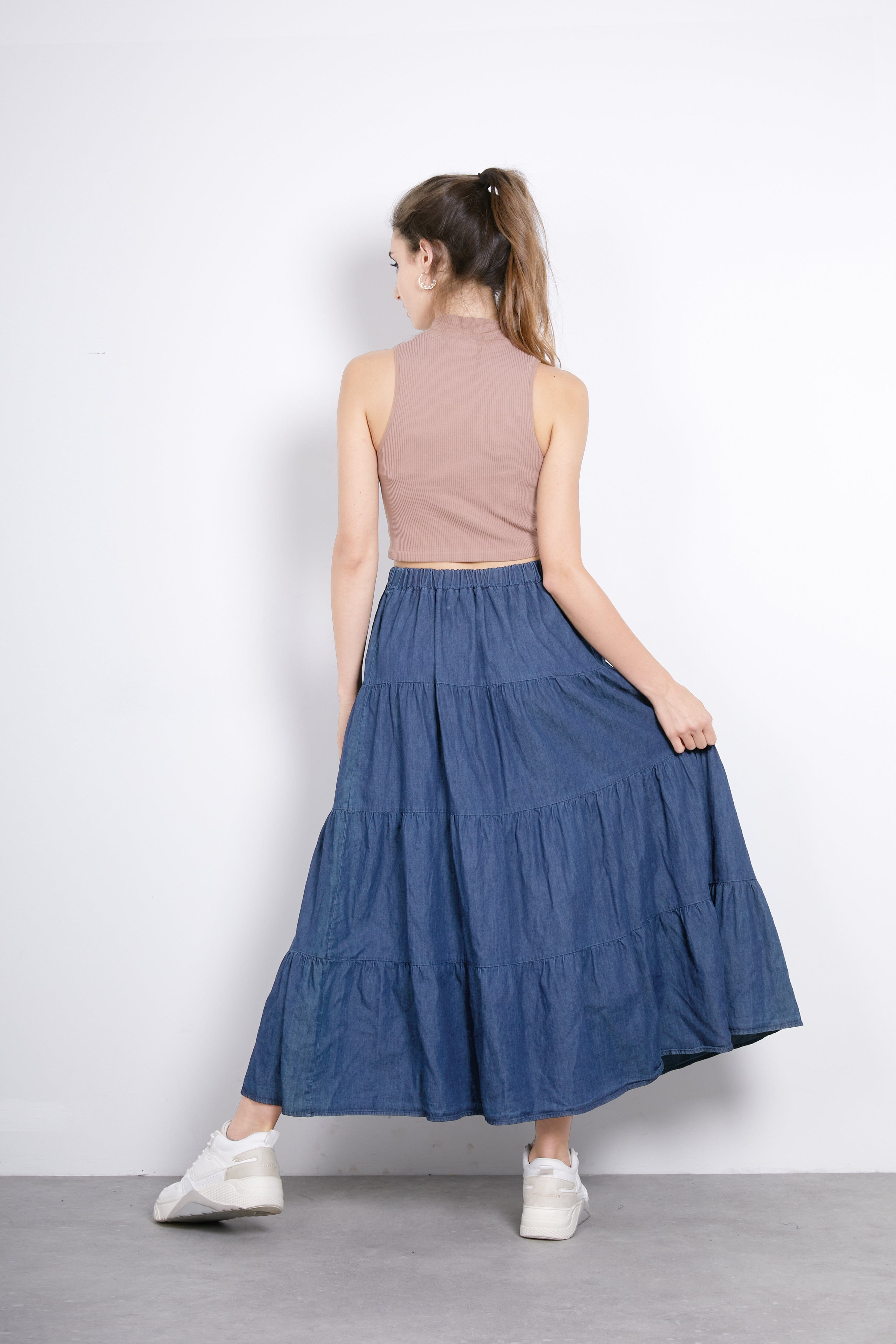 Jupe midi coton jupe