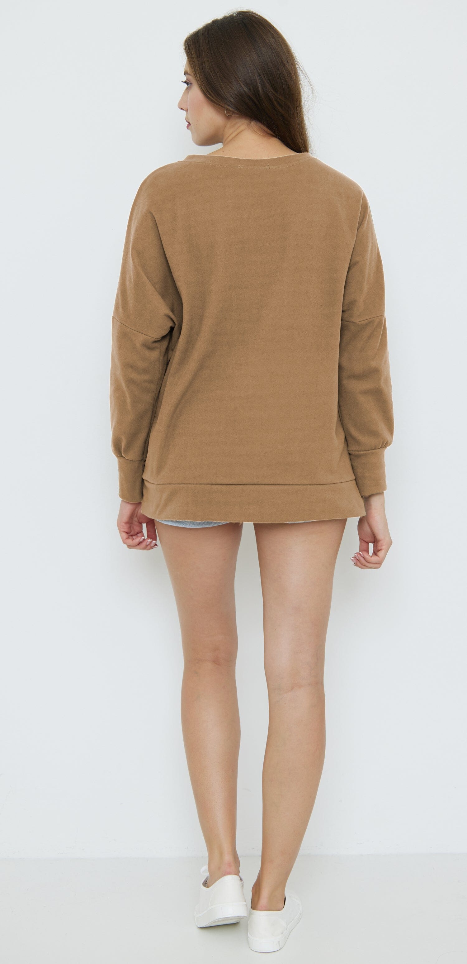 Sweat-Shirt polaire, Pull Manches Longues (Taille Unique Convient pour 38 au 46) sweat-pull