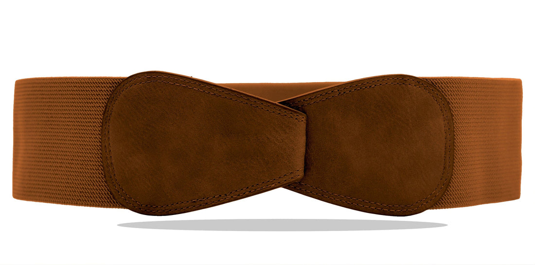 Ceinture OBI en cuire (Camel) - Femme ceinture