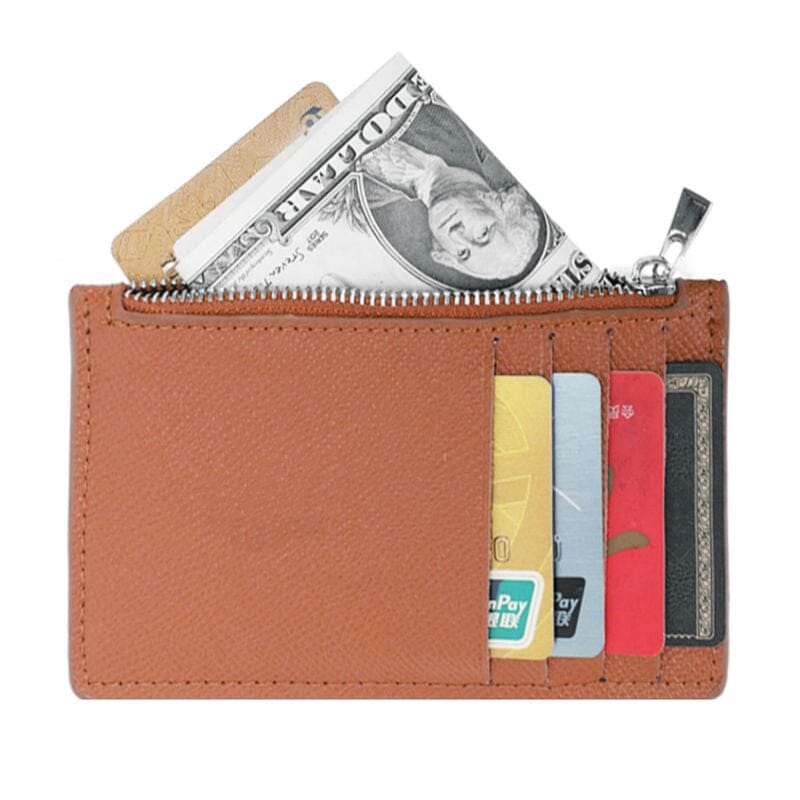 Porte Carte Monnaie avec Zip Porte Monnaie