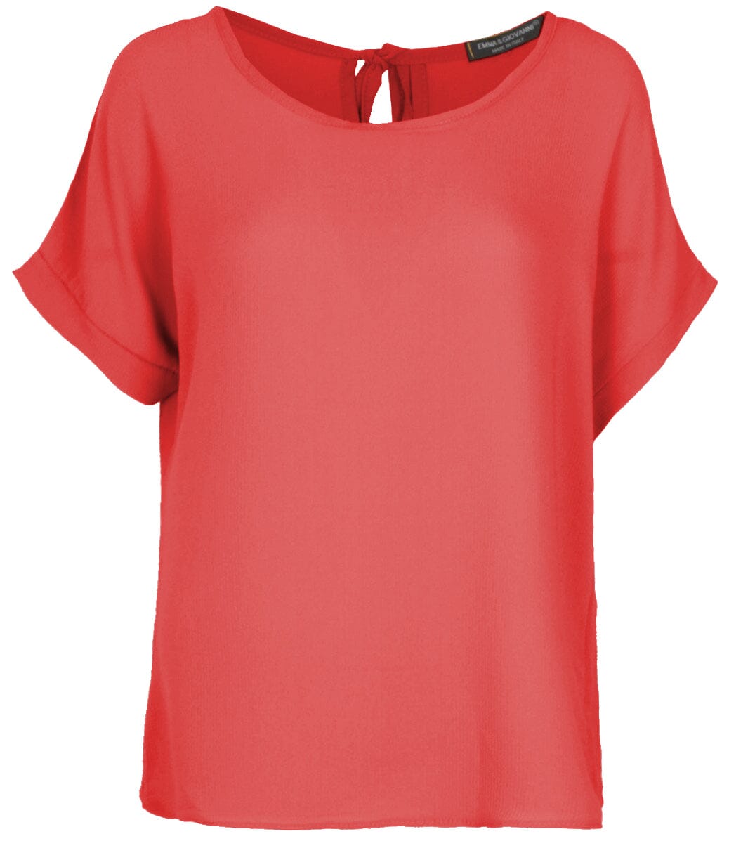 Blouse voile dos noué haut