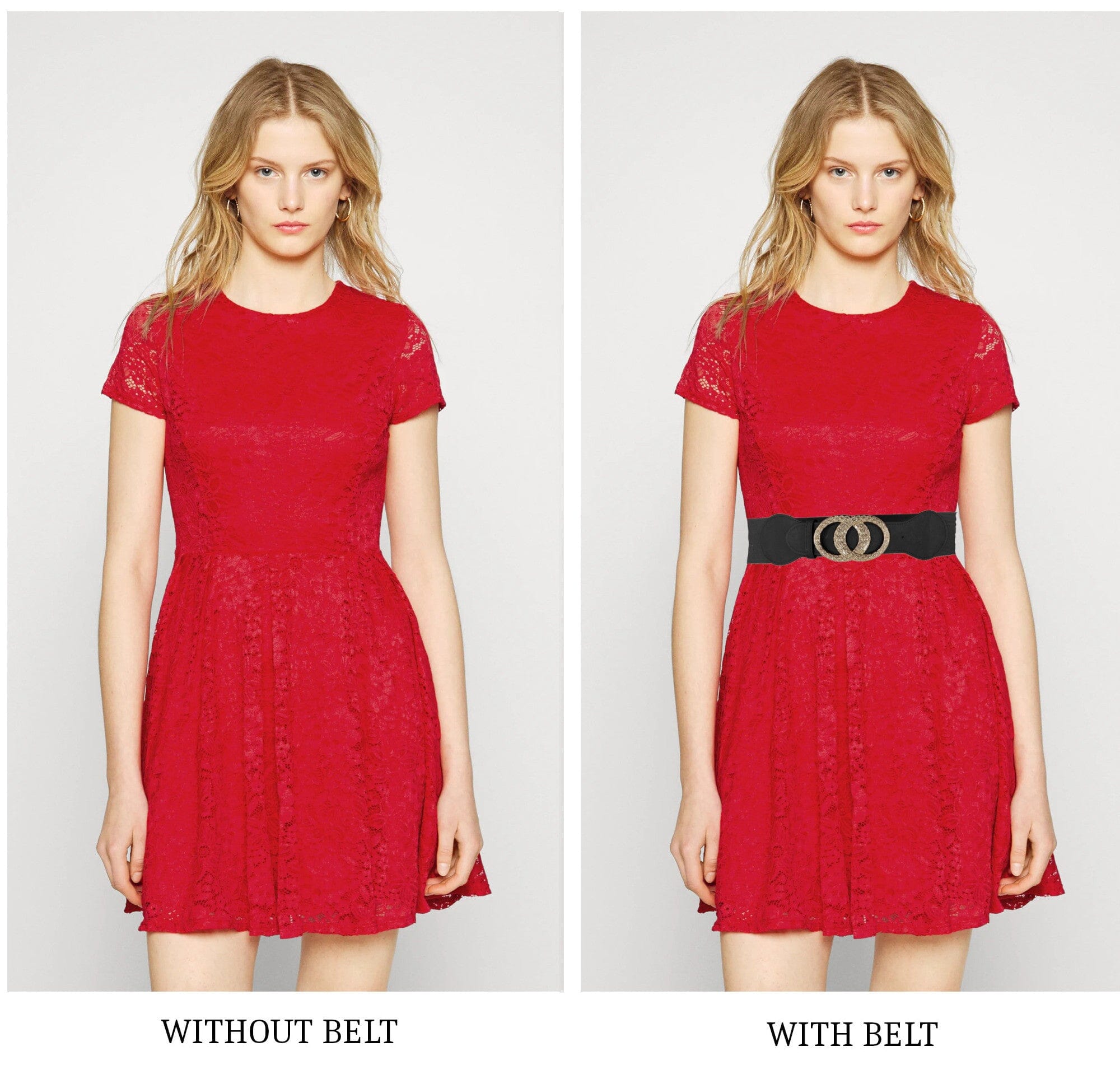 Ceinture large avec boucle dorée ceinture