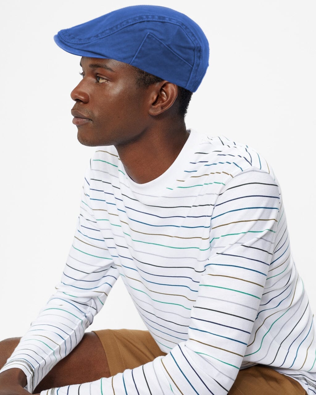 Béret homme coton bleu beret