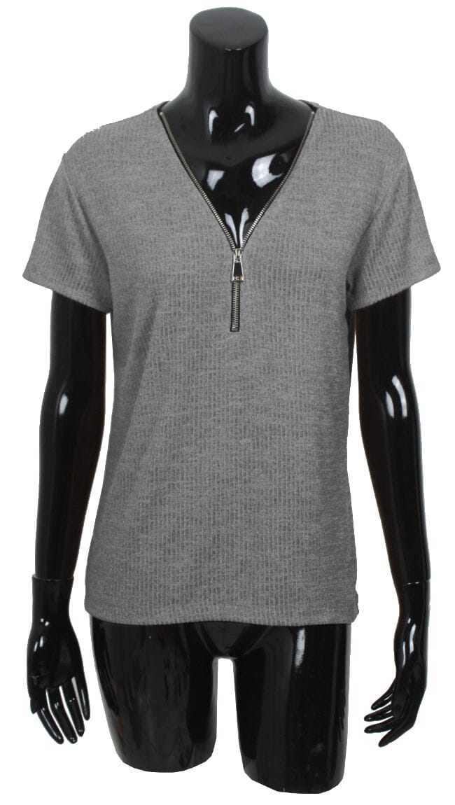 Haut fermeture zip mi hauteur haut