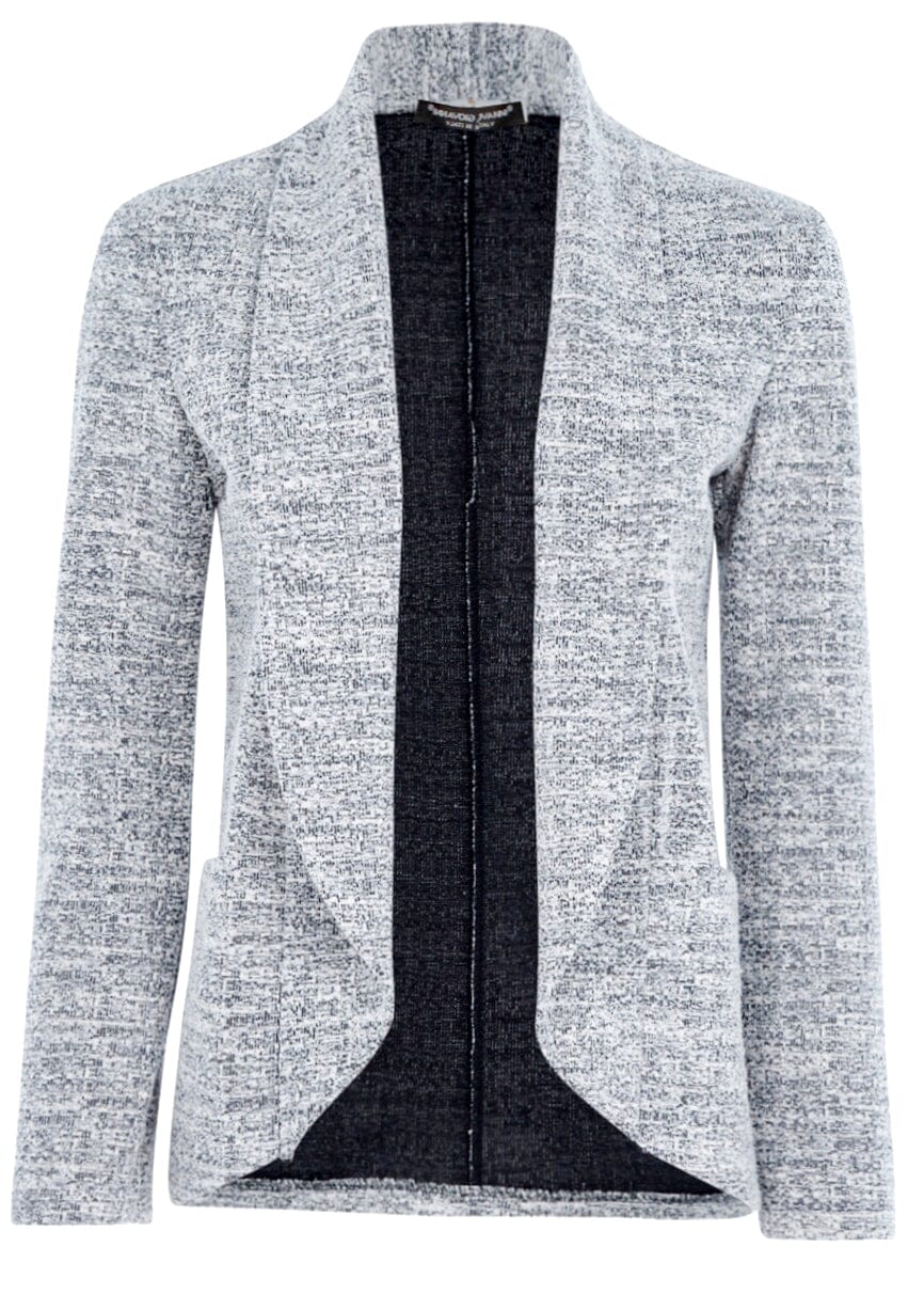 Blazer chiné deux poches latérales veste