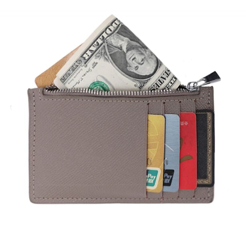 Porte Carte Monnaie avec Zip Porte Monnaie