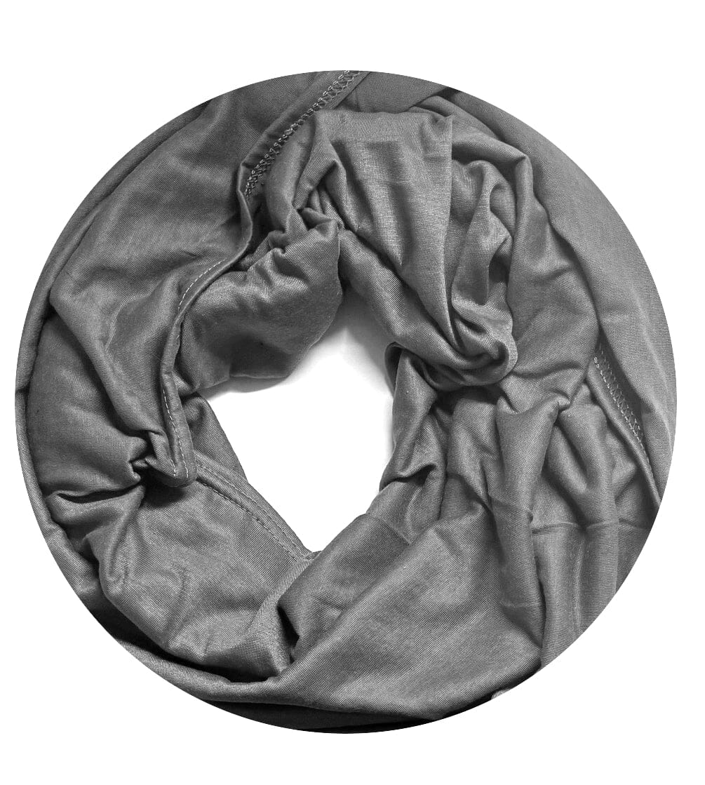 Écharpe Tube Unicolore Confortable Mode Mi-Saison foulard Gris
