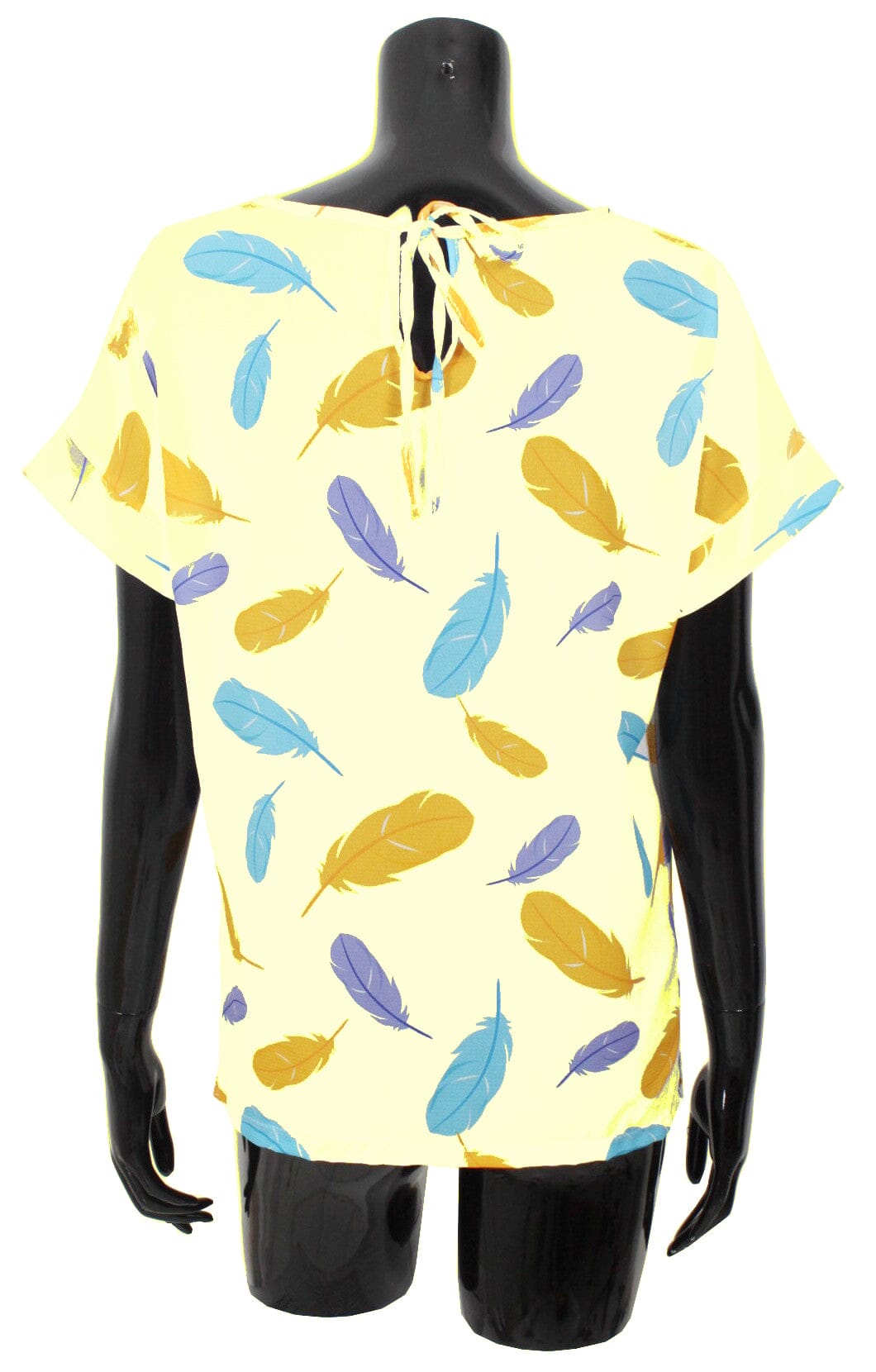 Chemisier voile imprimé plume haut