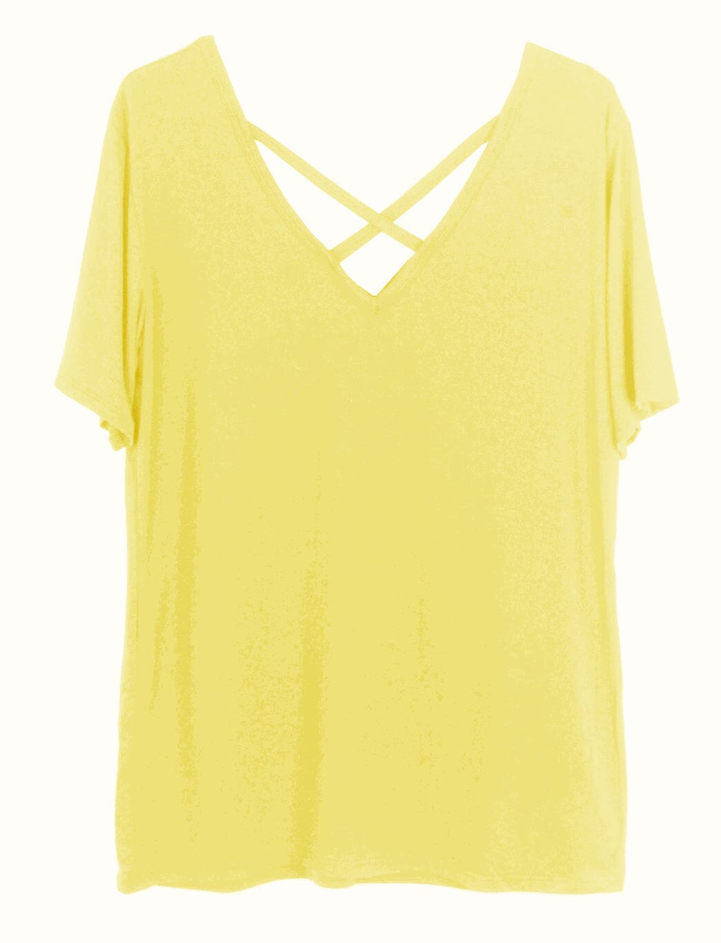 T shirt croisé sur le devant haut