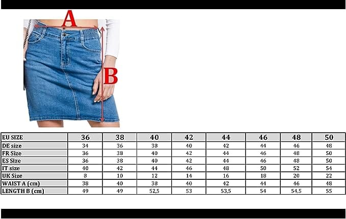 Jupe en jean courte jupe