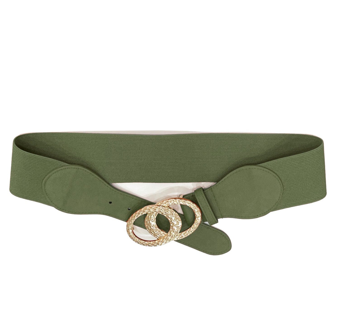 Ceinture large avec boucle dorée ceinture