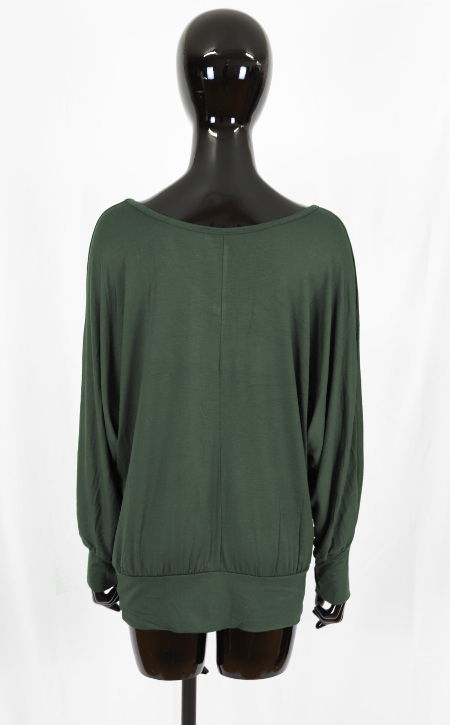 T shirt manche longue col v haut