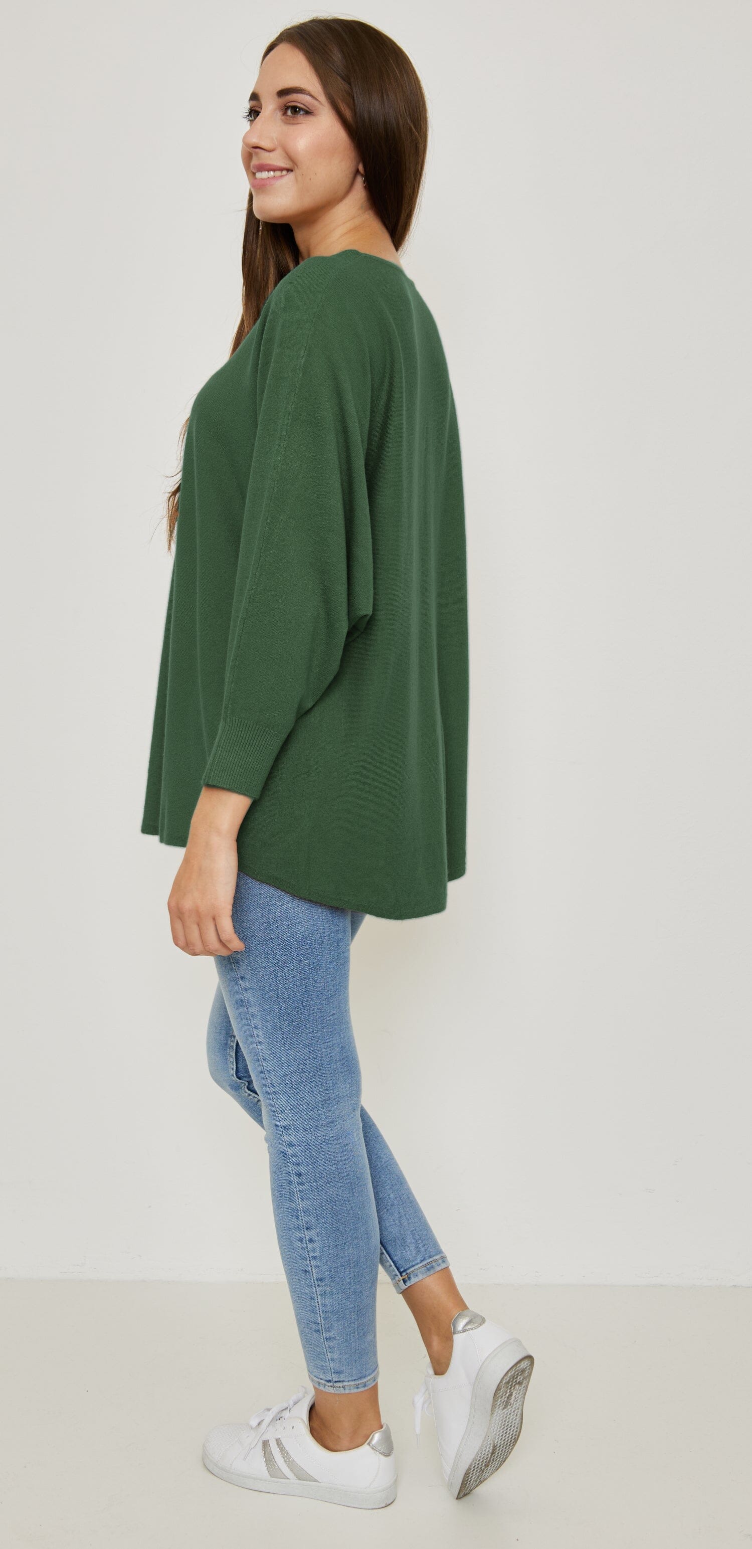 Pull col Zippé Manches Longues Tricots, Grande Taille (Taille Unique 40-48) pull