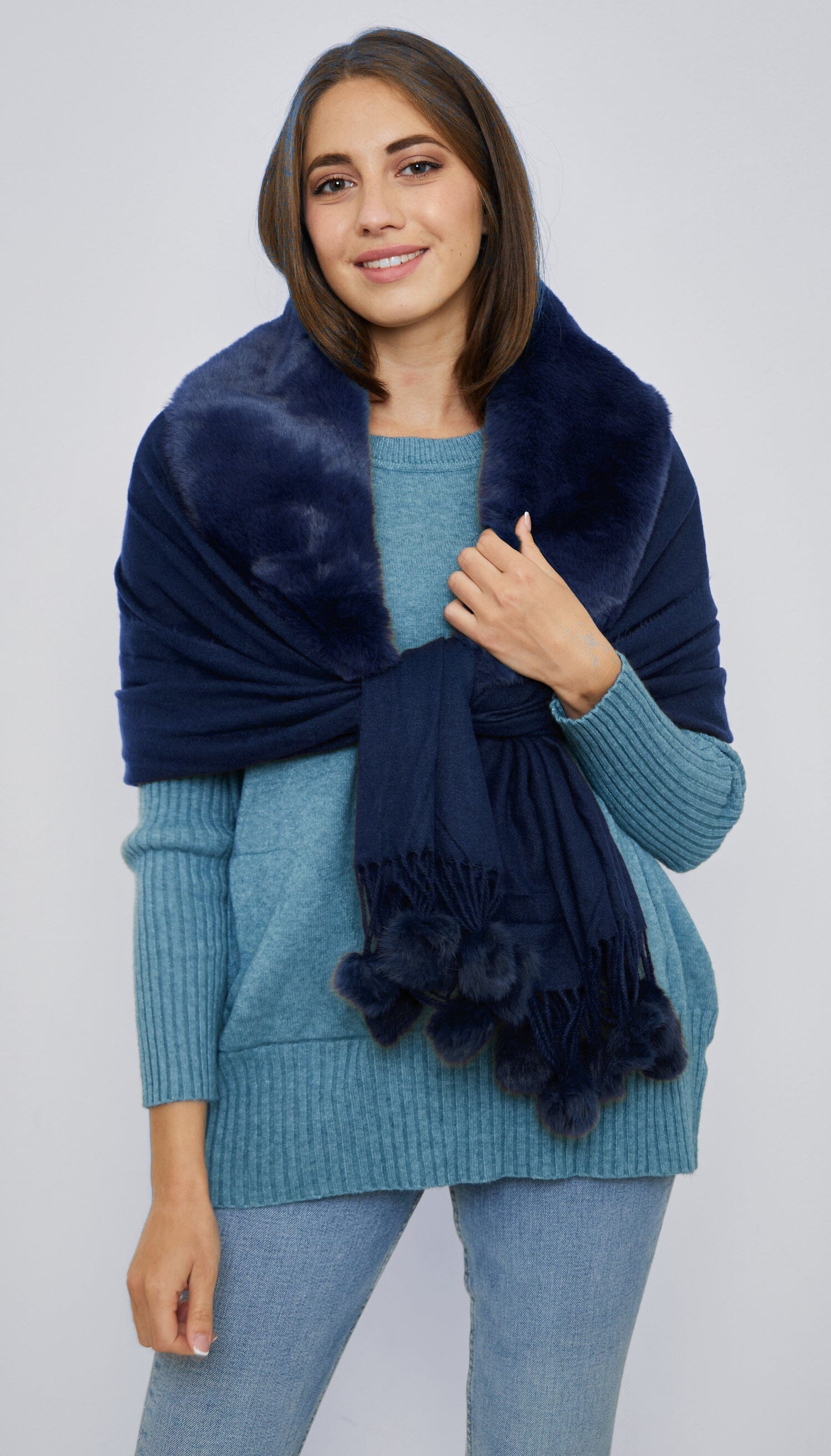 Echarpe fourrure femme foulard