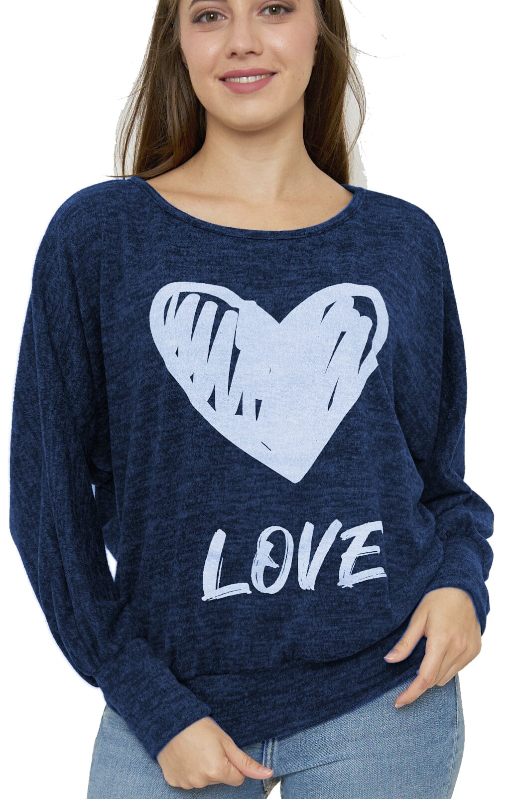 Sweat-Pull Style Oversize imprimé Coeur sweat-pull