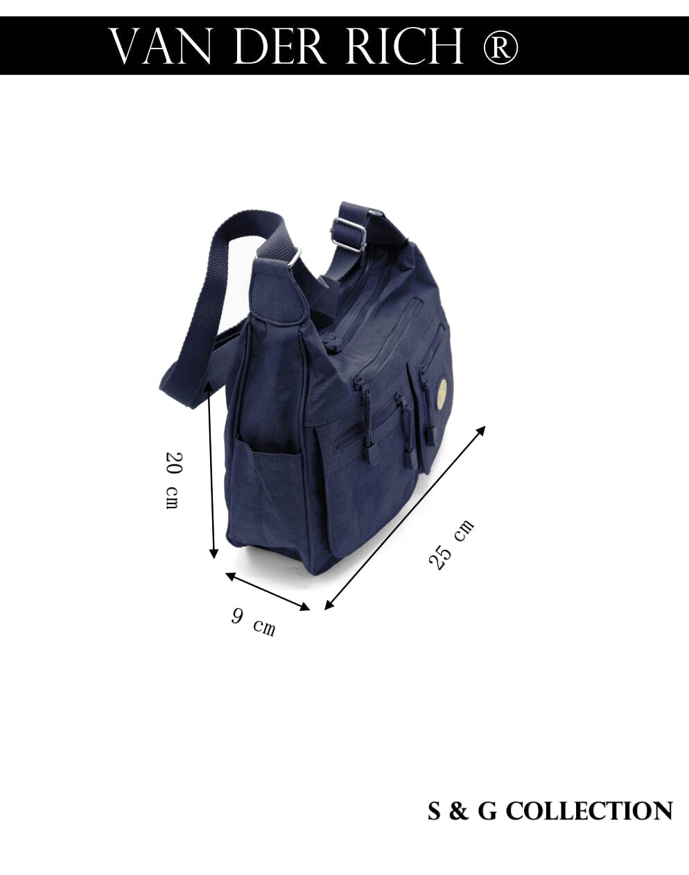 Sac Bandoulière en nylon multi rangement, Ultra léger Sac