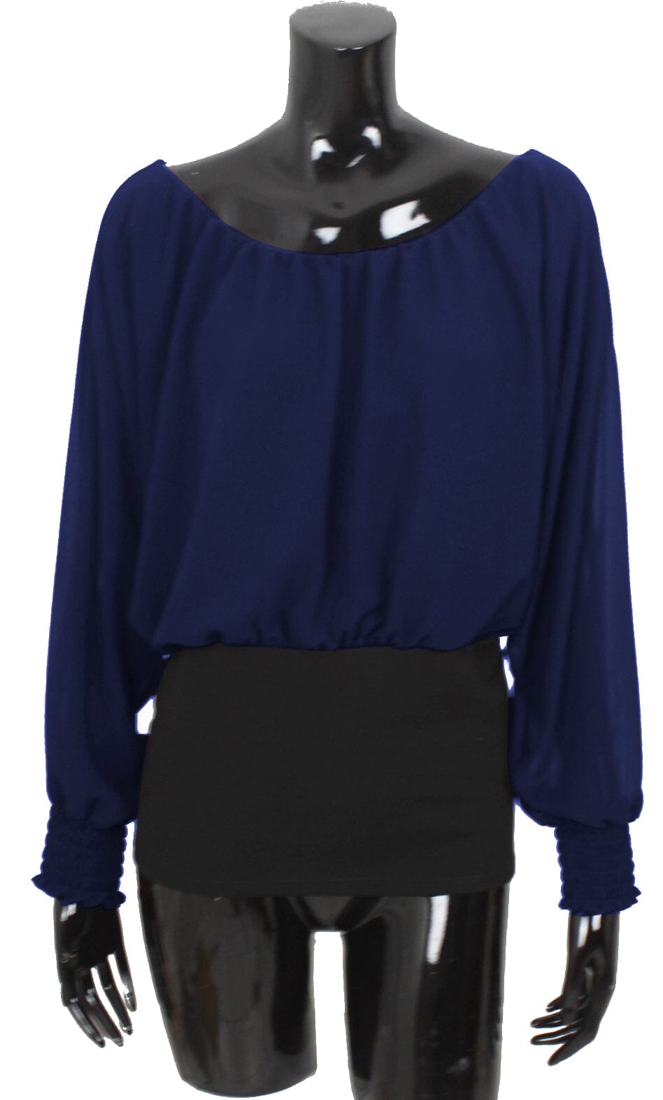 Blouse voile doublé bi matière haut