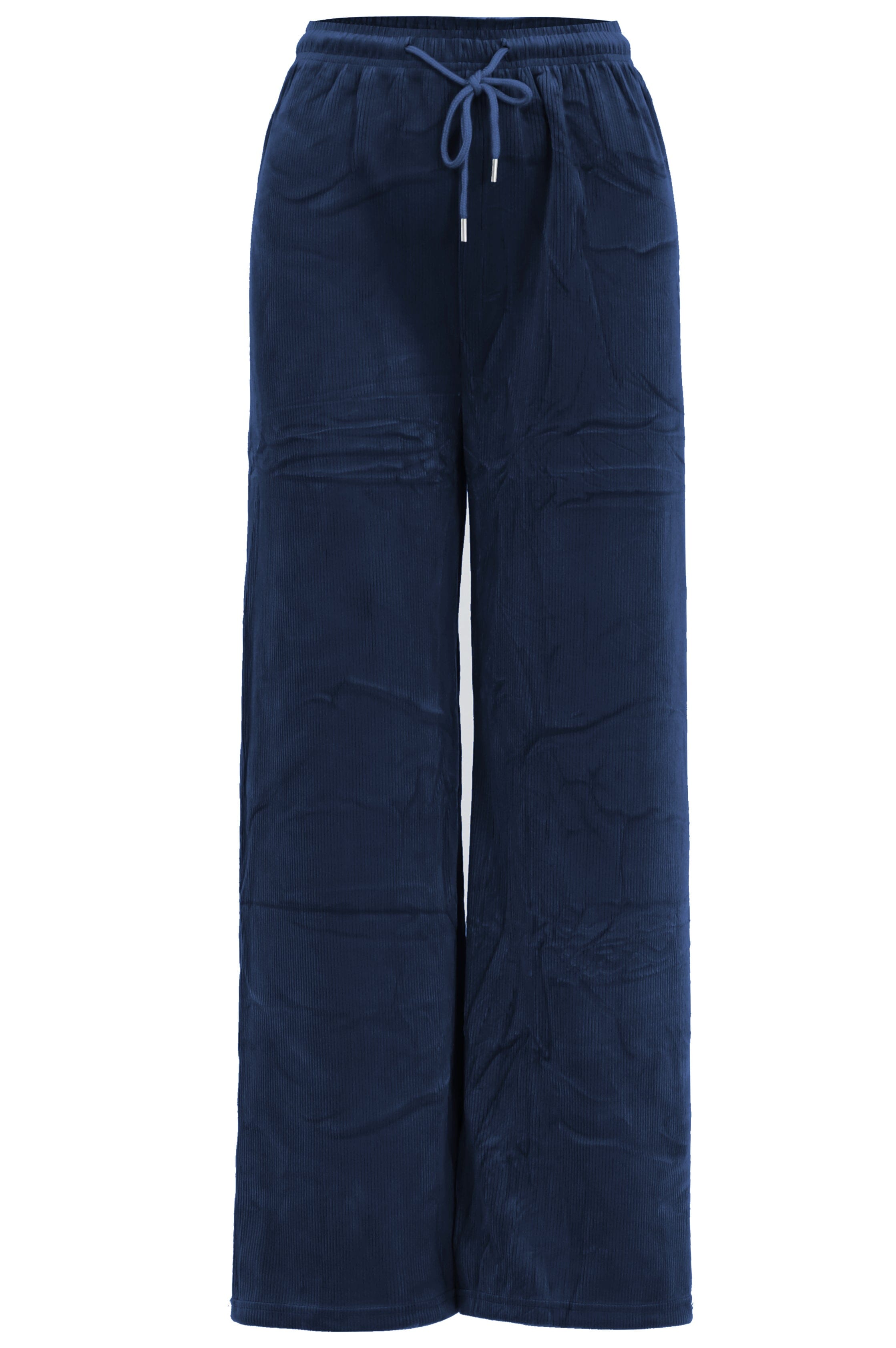 Pantalon Large en Velours Côtelé, Taille Haute Elastique pantalon