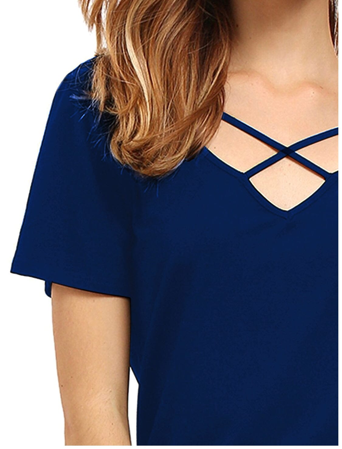 Tee shirt femme croisé devant haut