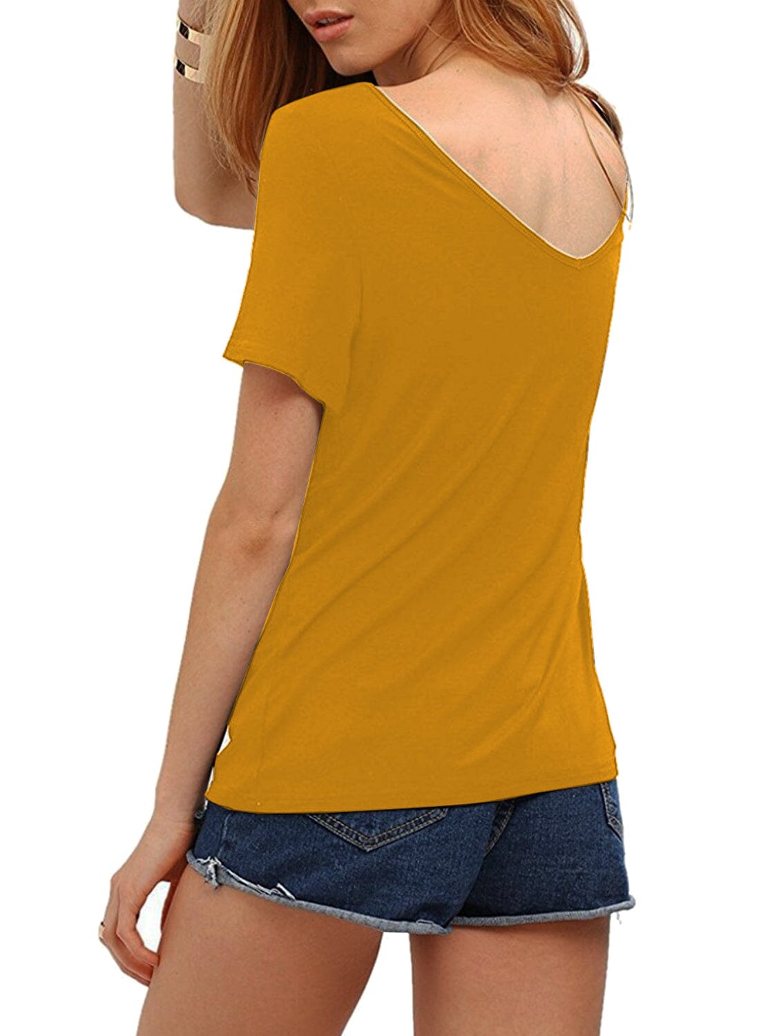 T shirt croisé devant haut