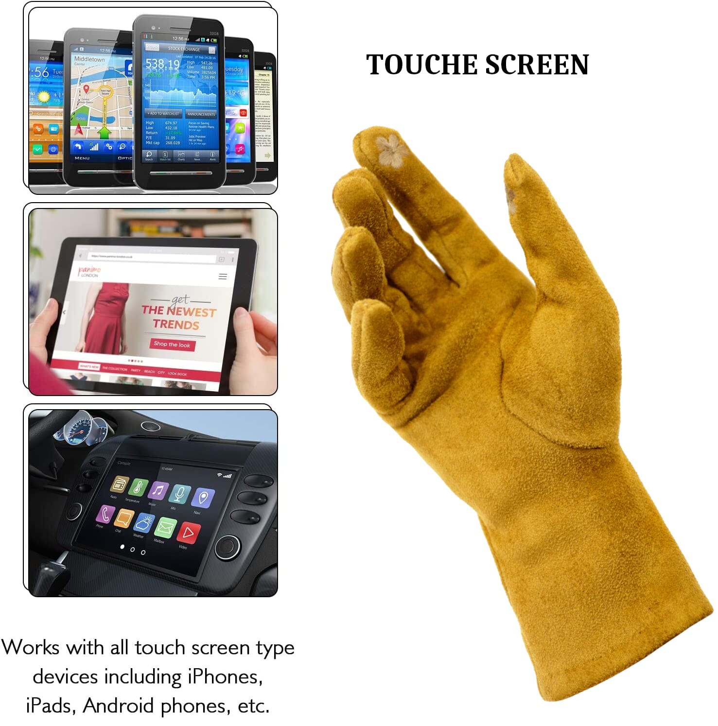 Moufles tactile femme Gant
