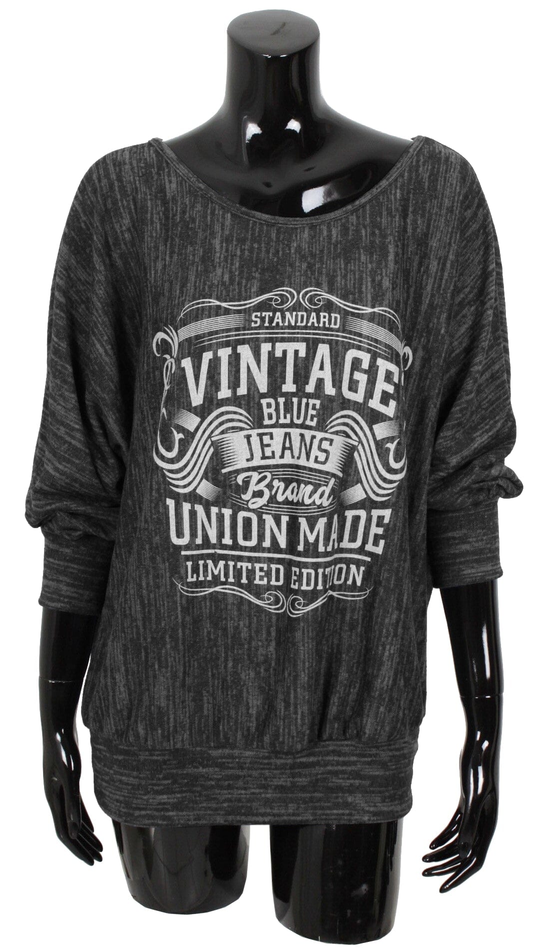 Pull Noir imprimé sweat-pull