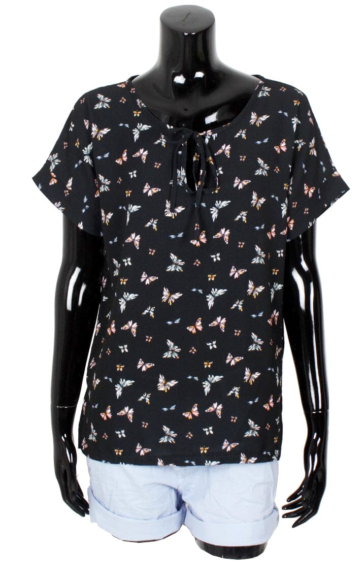 T shirt voile imprimé femme haut