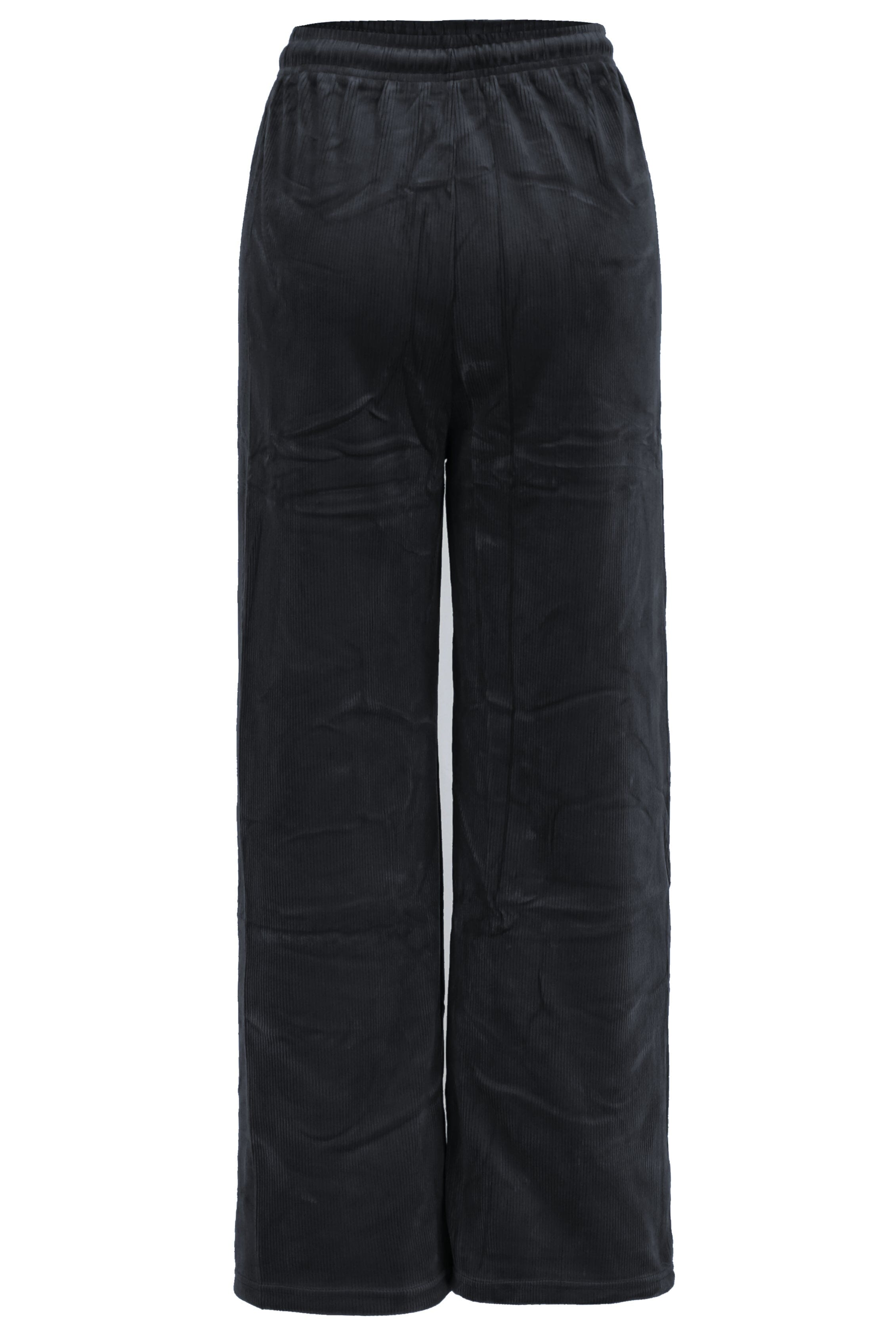 Pantalon Large en Velours Côtelé, Taille Haute Elastique pantalon