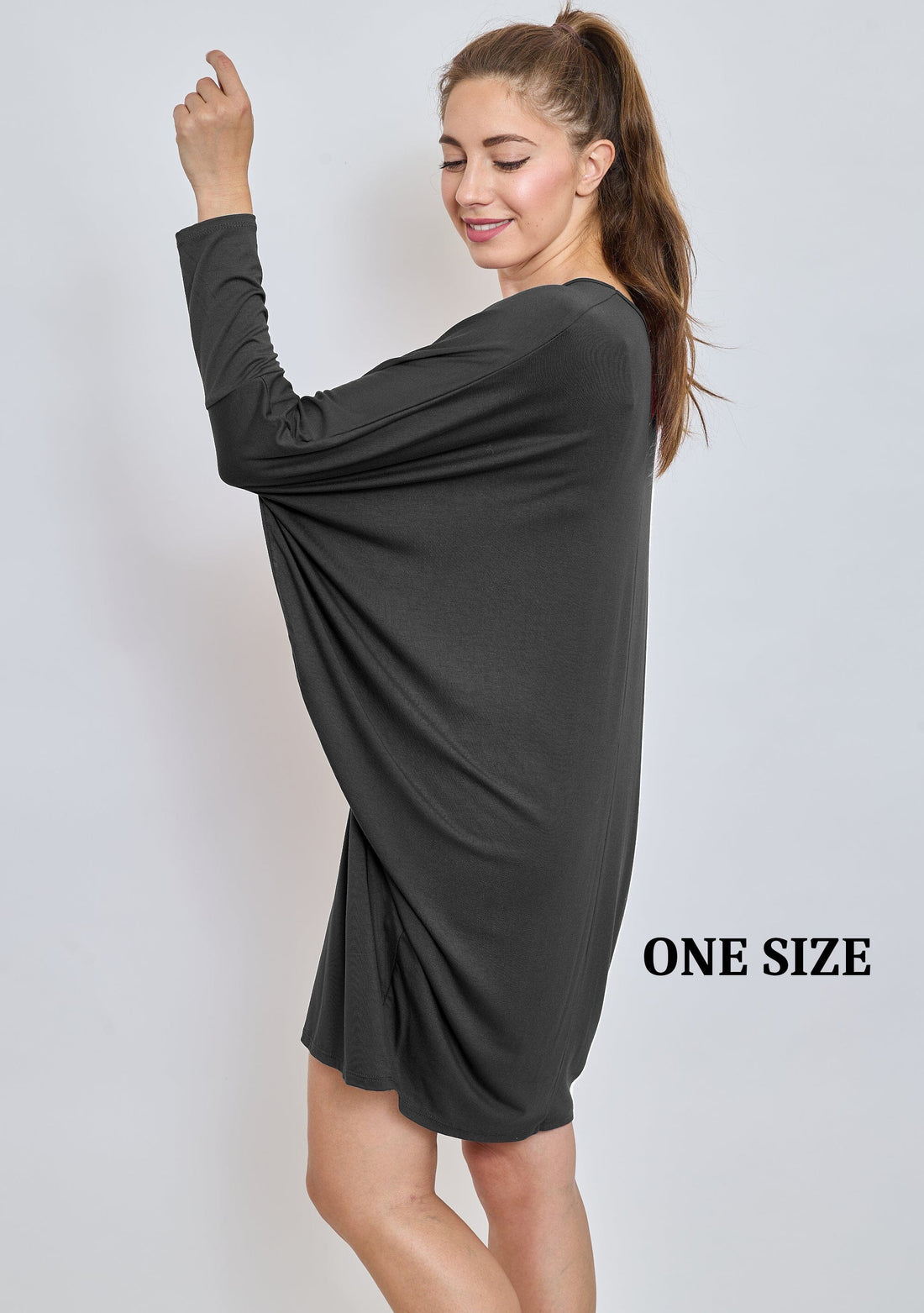 Tunique Robe Manche Longue Oversize Taille Unique - Femme Robe