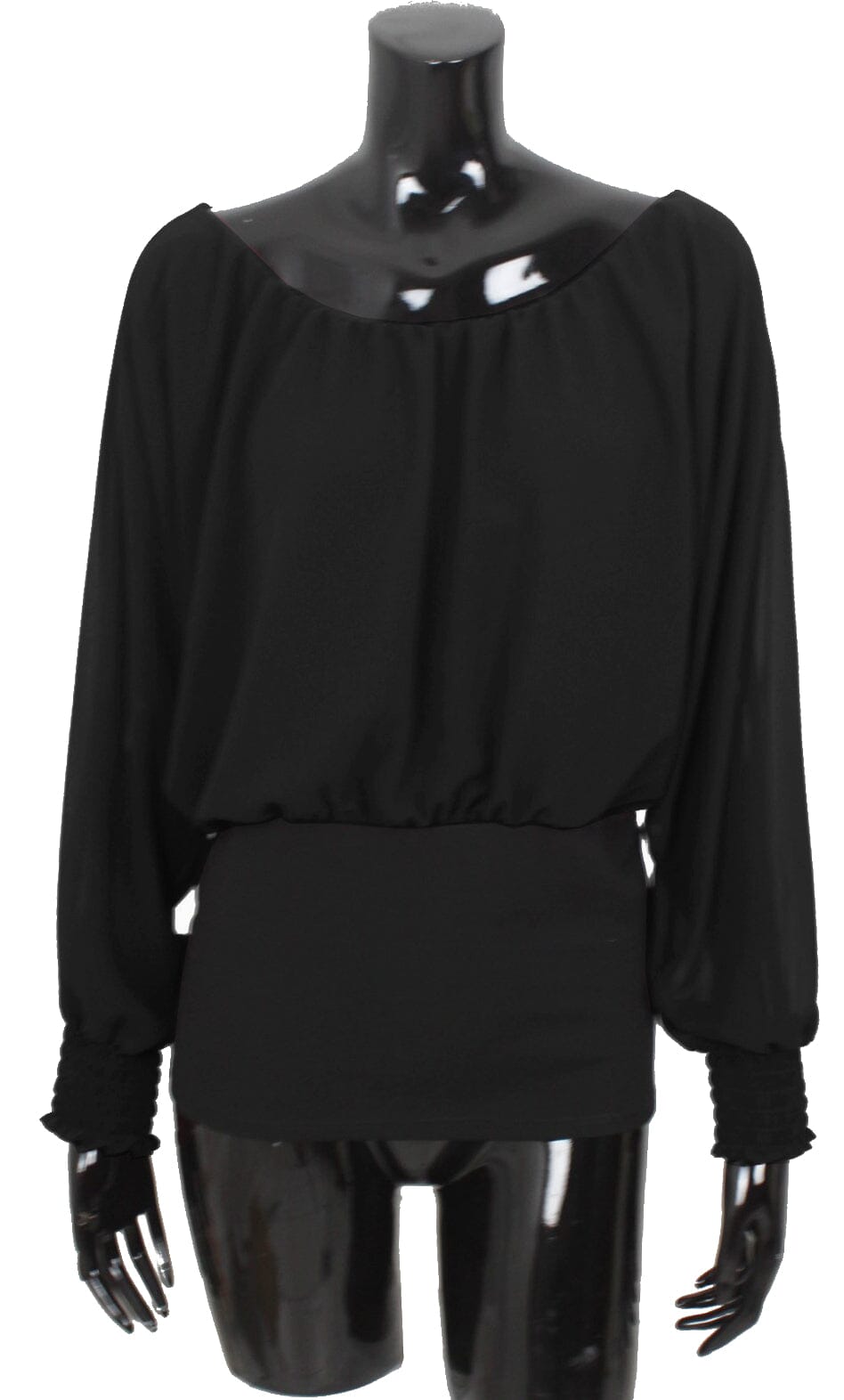 Chemisier voile doublé bi matière haut