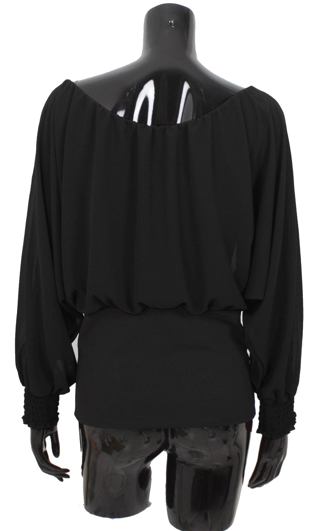 Blouse voile doublé bi matière haut