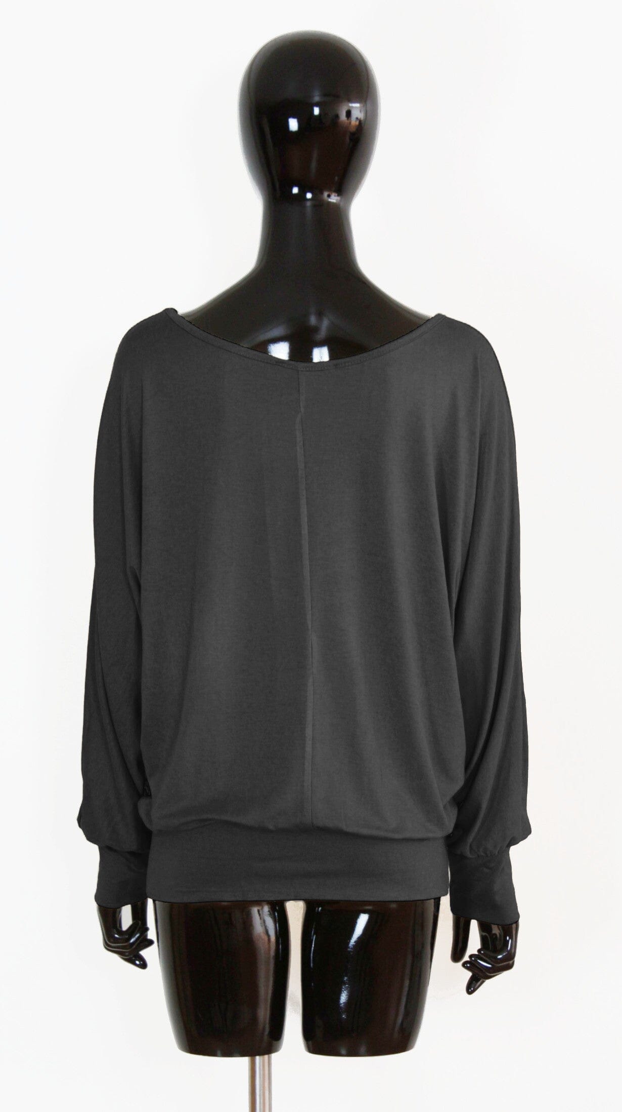 Tee Shirt noir manche longue femme haut