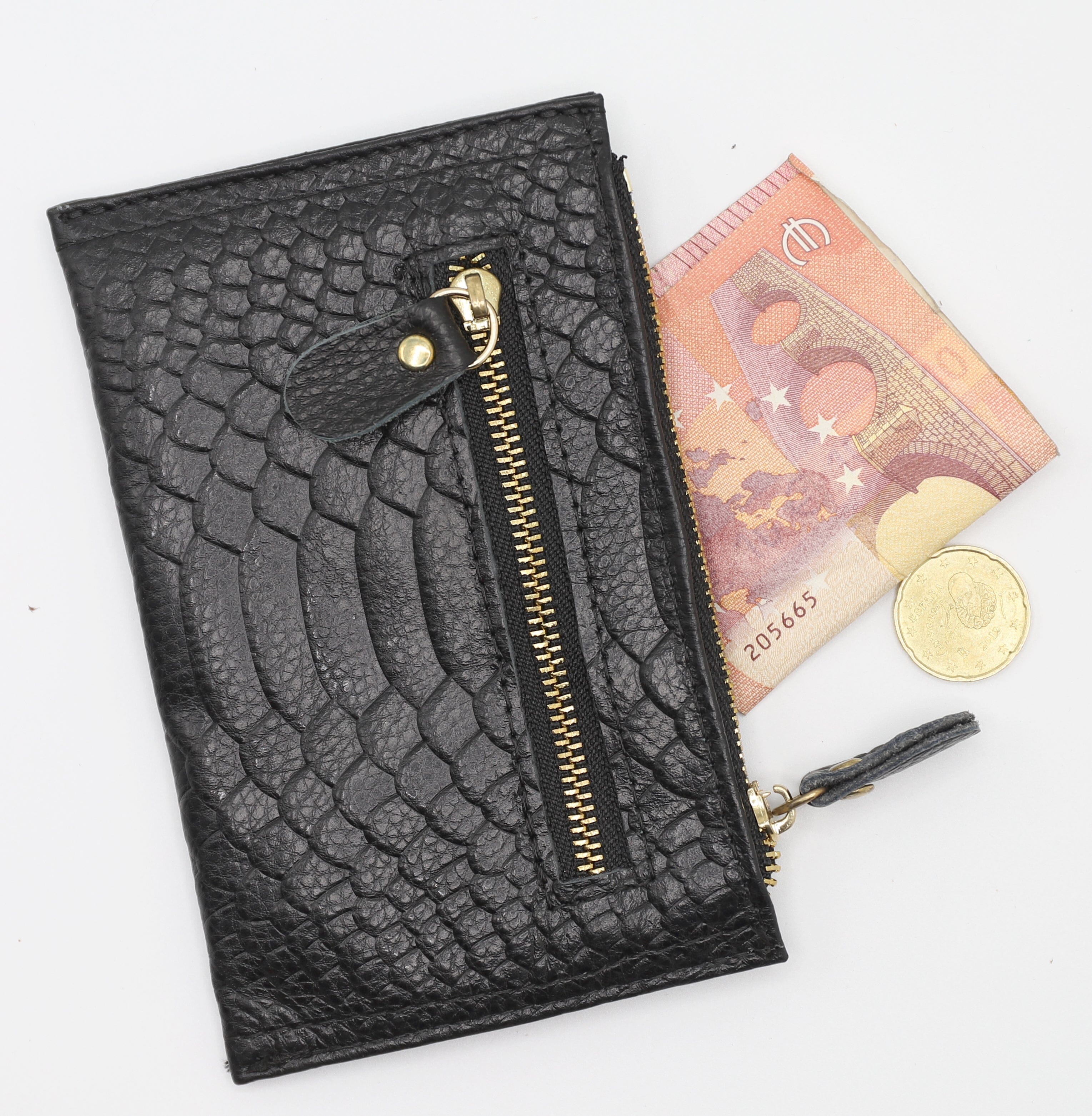 Mini Porte Monnaie en Cuir de Vachette Porte Monnaie