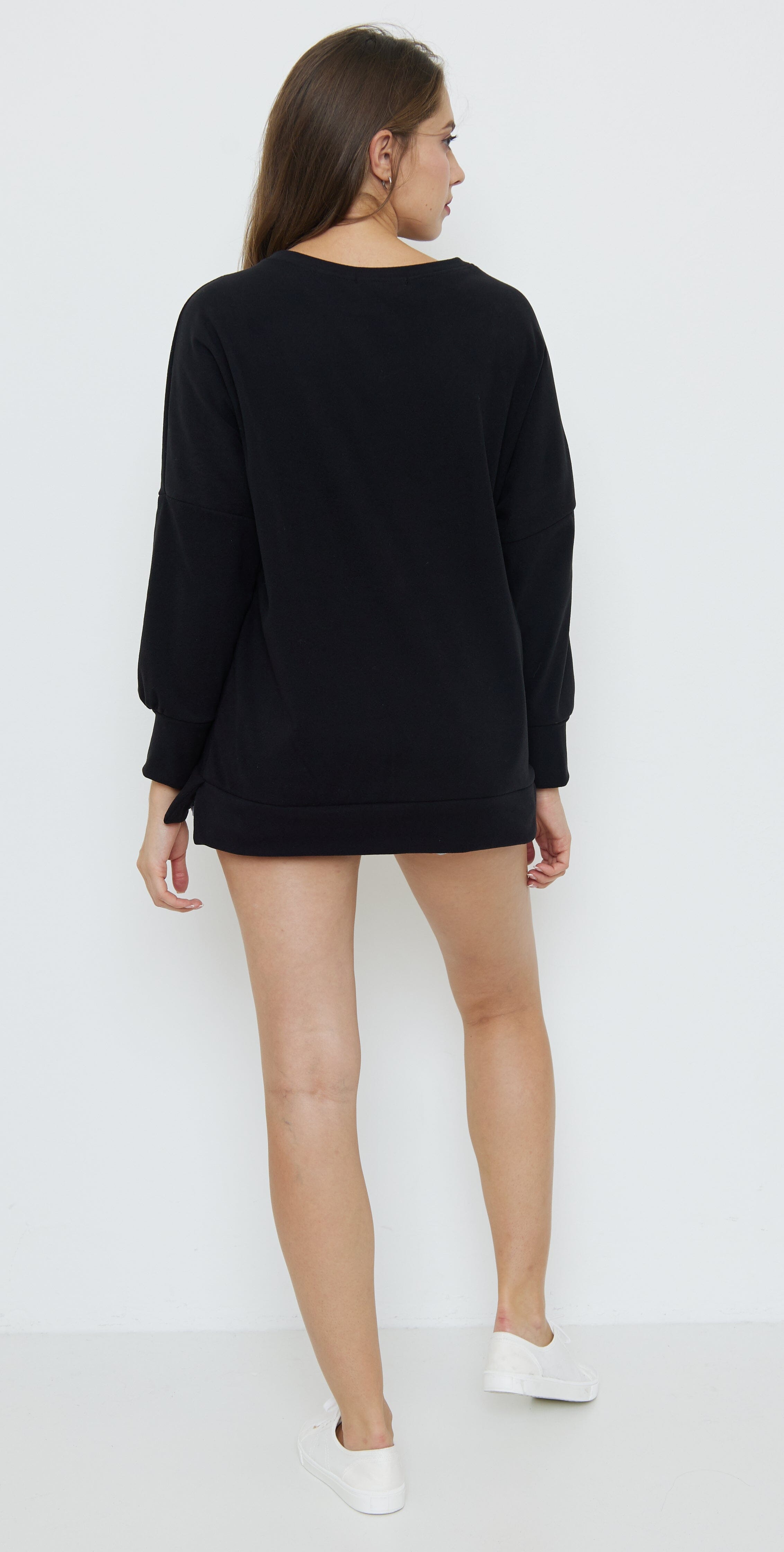 Sweat-Shirt polaire, Pull Manches Longues (Taille Unique Convient pour 38 au 46) sweat-pull