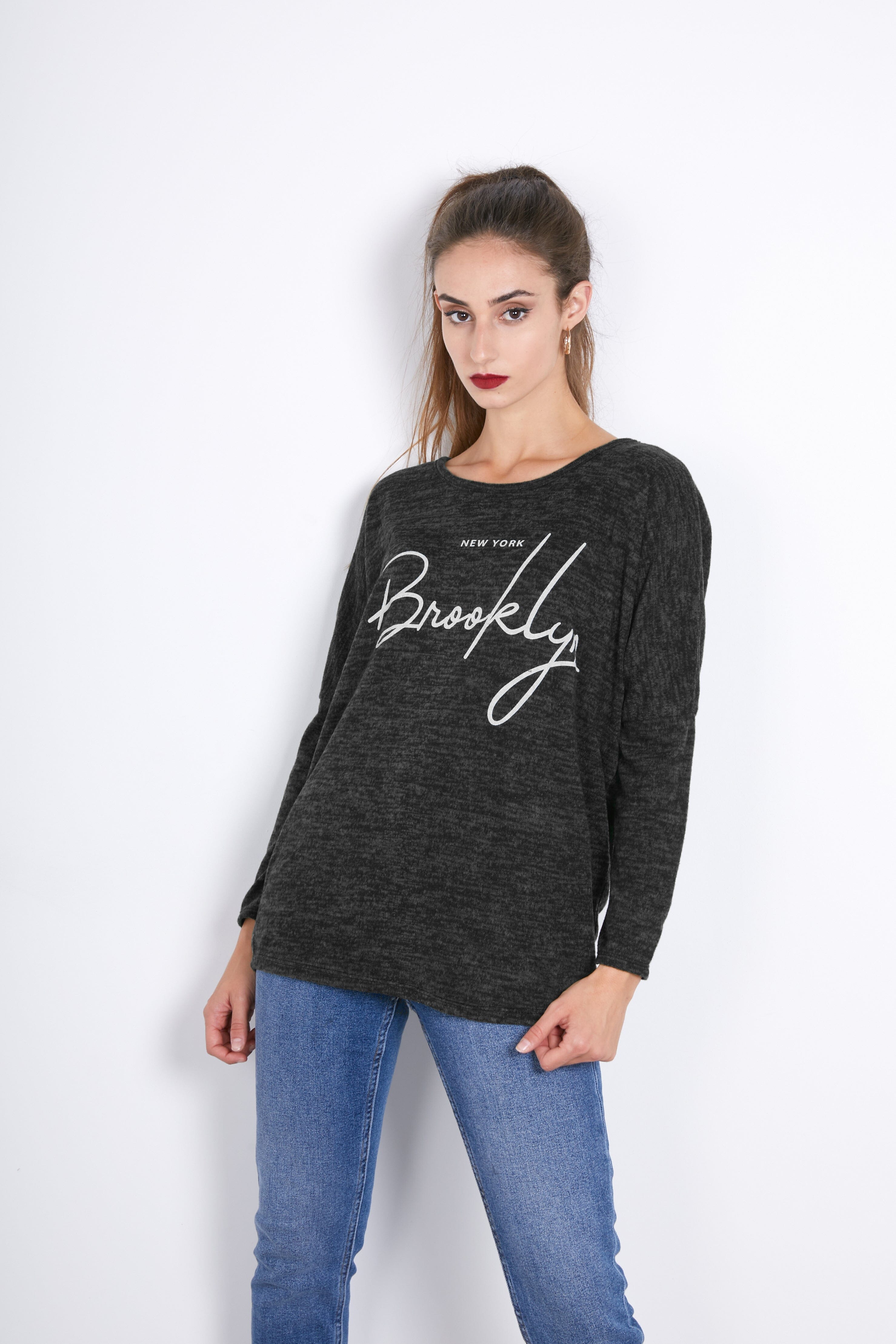 Sweat-Pull Style Oversize imprimé Brooklyn sweat-pull