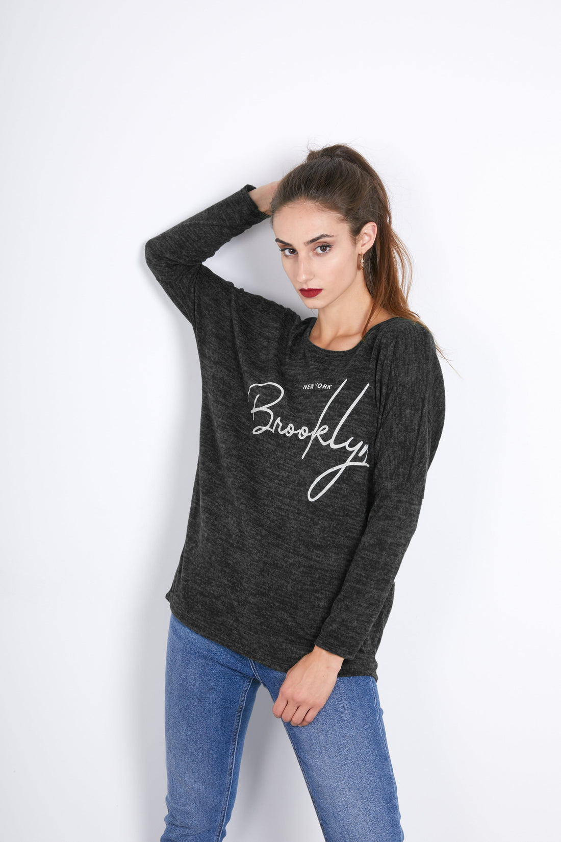 Sweat-Pull Style Oversize imprimé Brooklyn sweat-pull