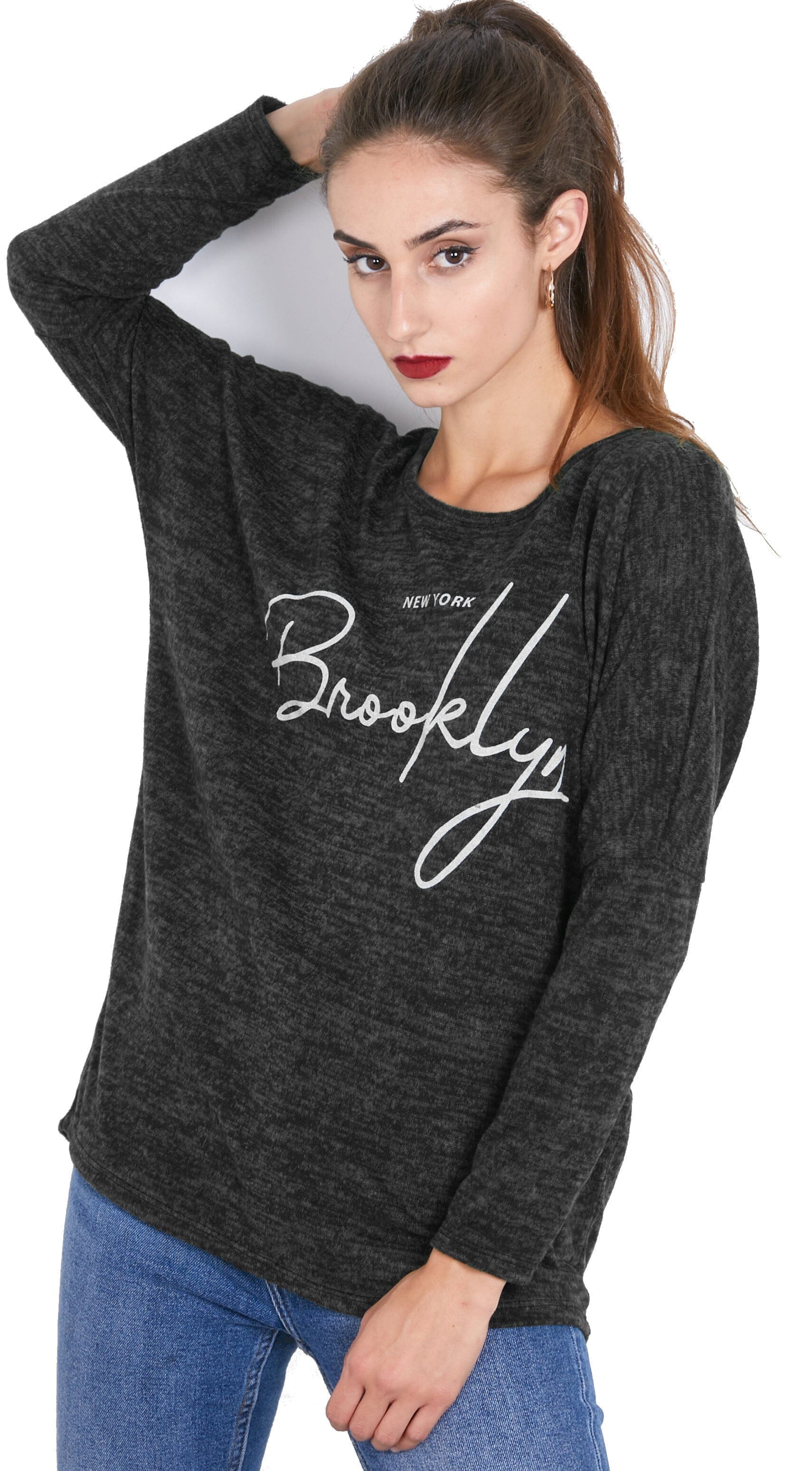 Sweat-Pull Style Oversize imprimé Brooklyn sweat-pull