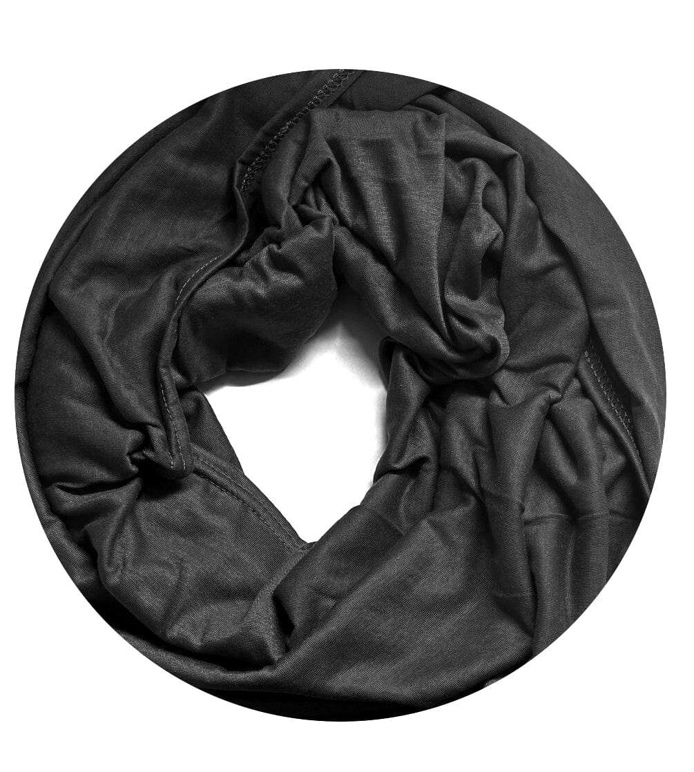 Écharpe Tube Unicolore Confortable Mode Mi-Saison foulard Noir