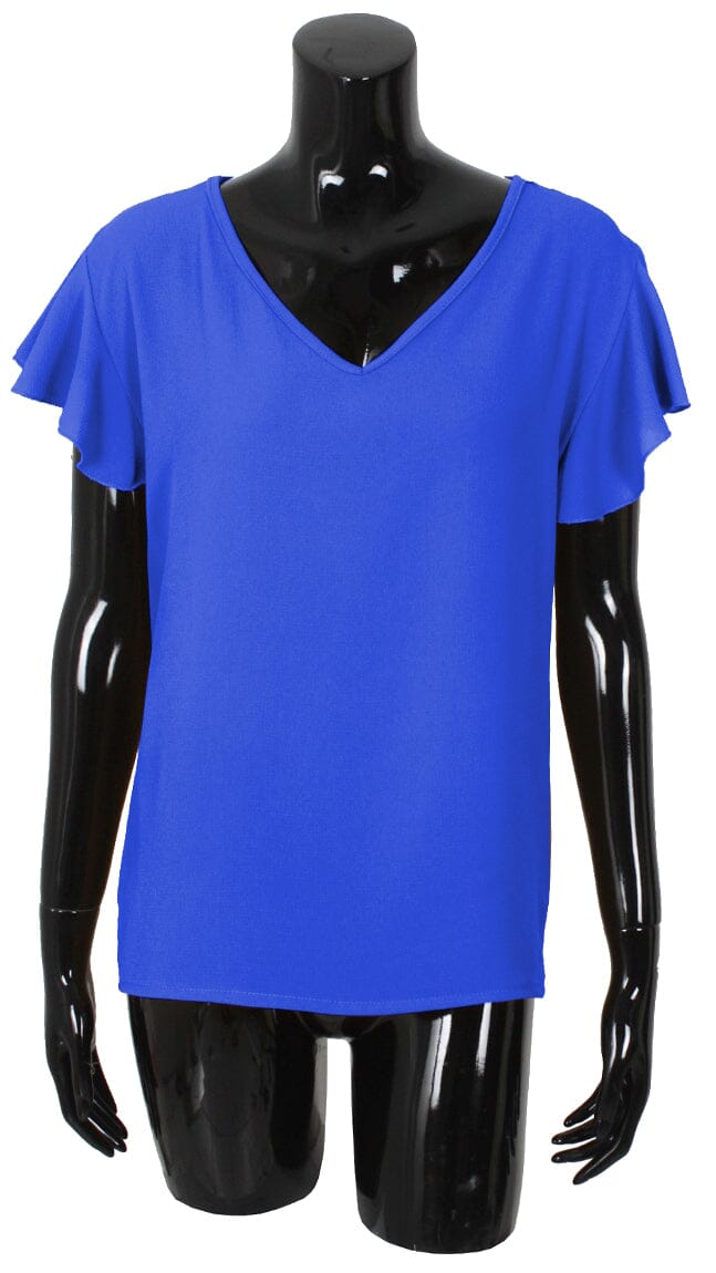 Chemisier voile manches froufrou haut