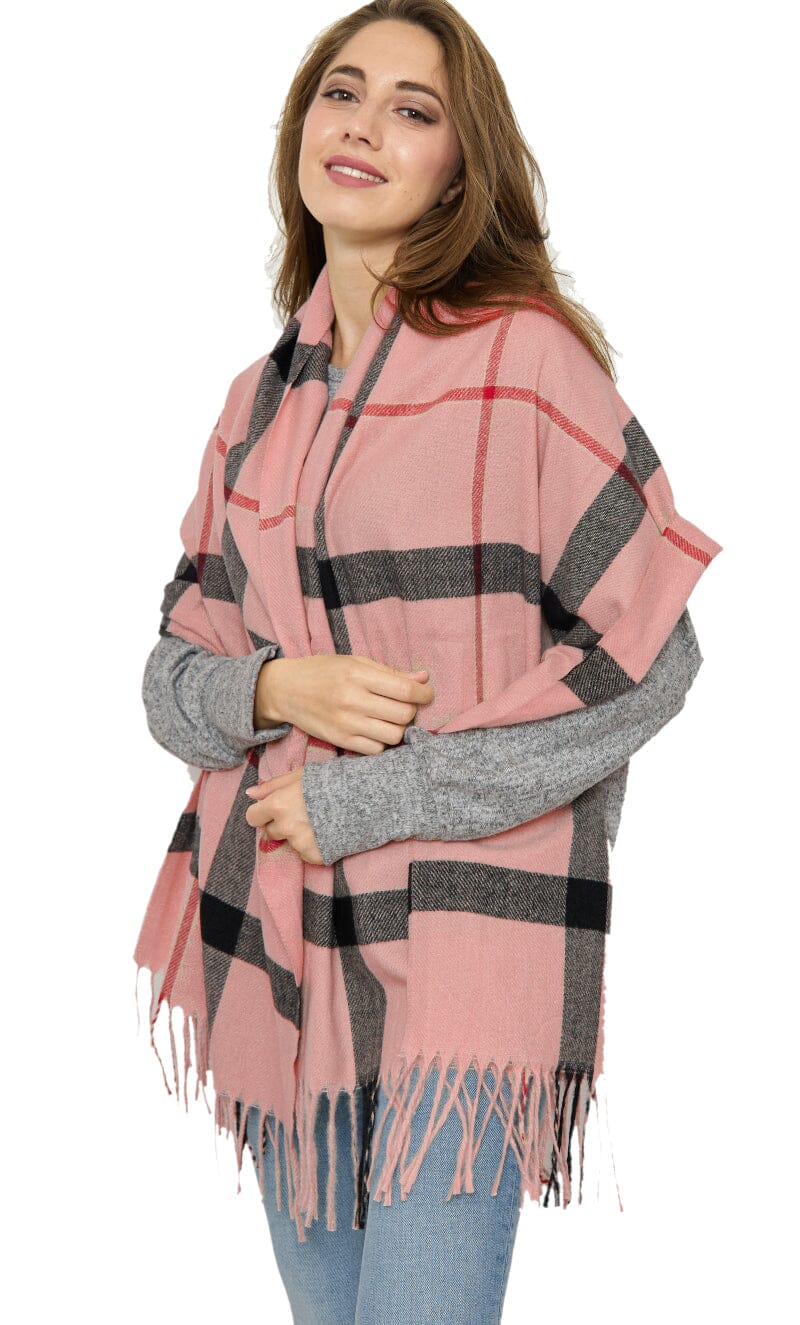 Foulard à Carreaux Mélange Cachemire foulard