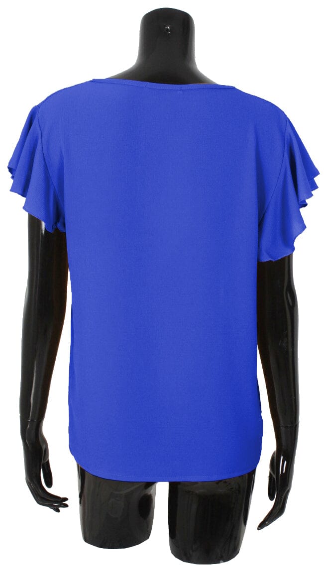 Chemisier voile manches froufrou haut