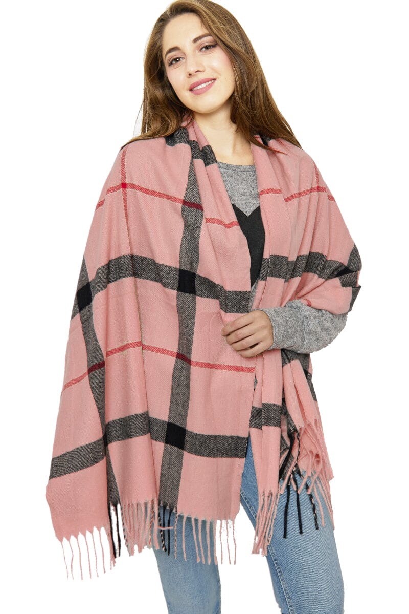 Foulard à Carreaux Mélange Cachemire foulard