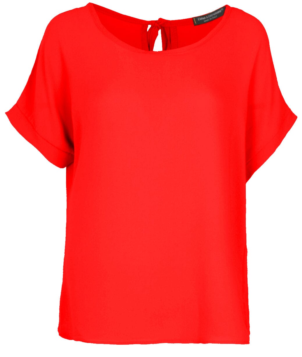 Blouse mousseline dos noué haut