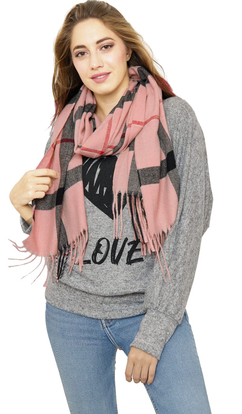 Foulard à Carreaux Mélange Cachemire foulard