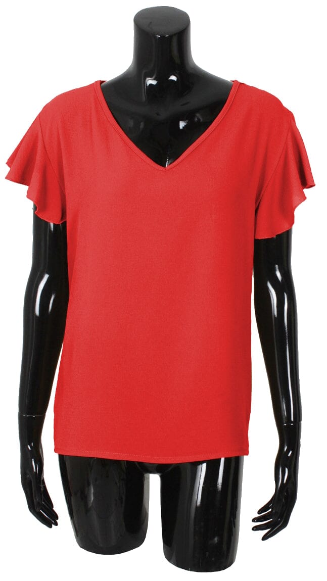 Blouse voile manches froufrou haut