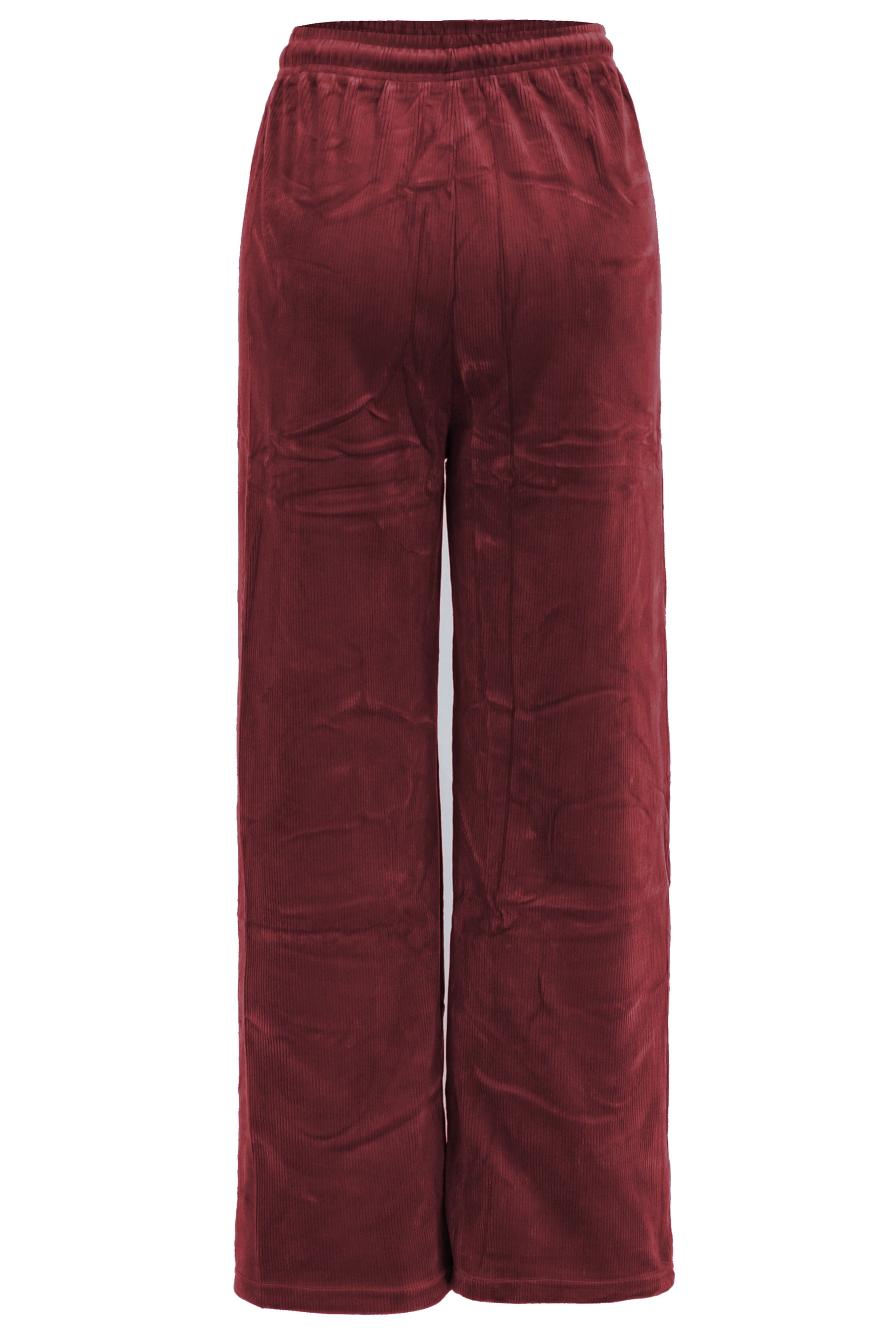 Pantalon Large en Velours Côtelé, Taille Haute Elastique pantalon