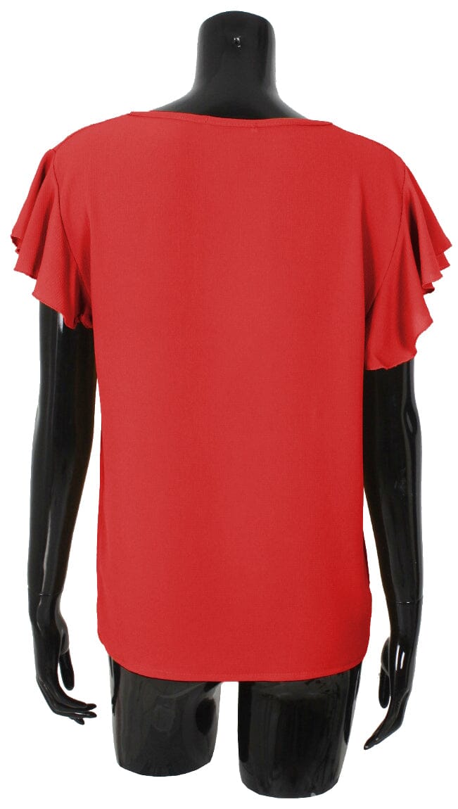 Blouse voile manches froufrou haut